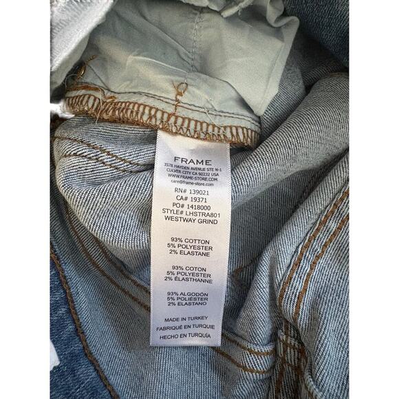 FRAME - ‘'Le High Straight” Raw Hem Jeans - style LHSTRA801 - size 30 - Picture 6 of 7